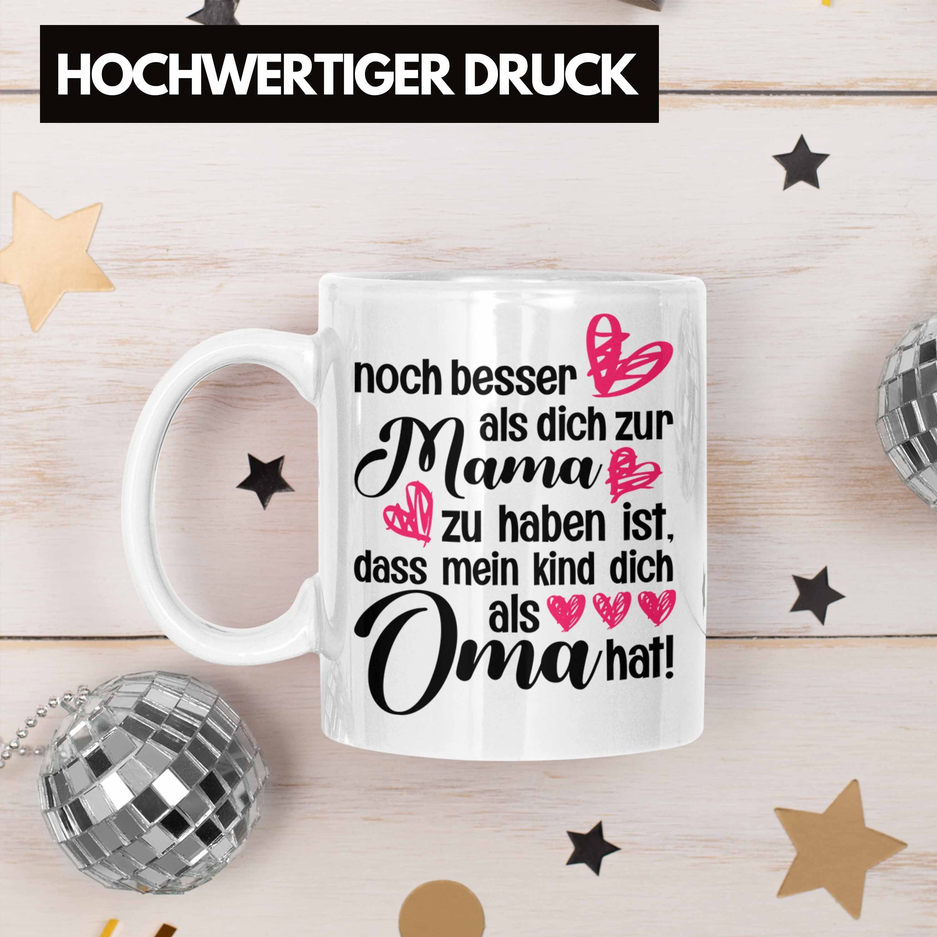 Trendation Kaffeetasse Muttertag Weiss Geschenk Mutter Süßer Spruch Tasse Oma Mama - Geschenkidee Tasse Trendation