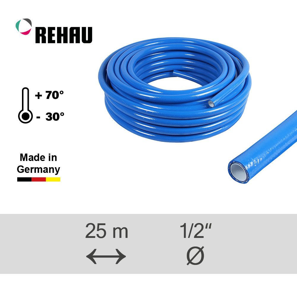 Rehau Gartenschlauch Trinkwasserschlauch 25 m 1/2" flexibel DVGW zertifiziert