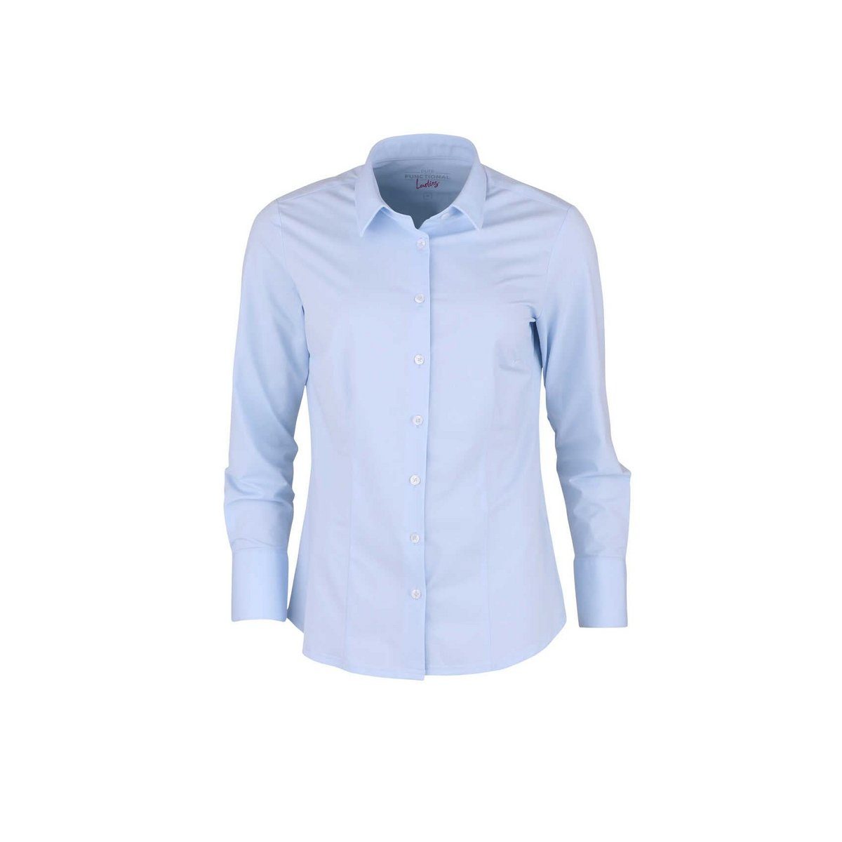 Pure Hatico Langarmhemd blau (1-tlg)