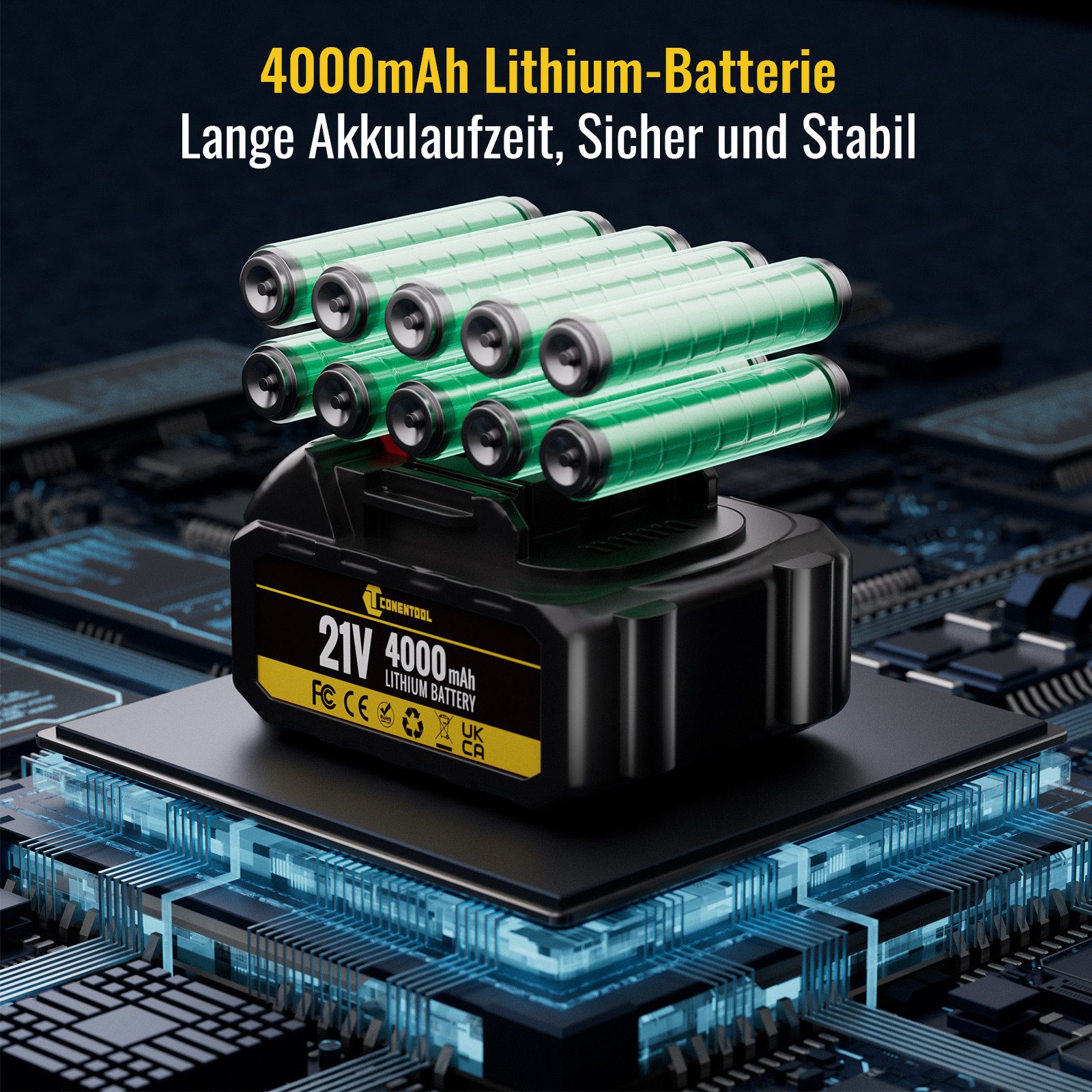 CONENTOOL Akku-Heckenschere LLJ002, 21V Heckenschere Elektro, günstig online kaufen