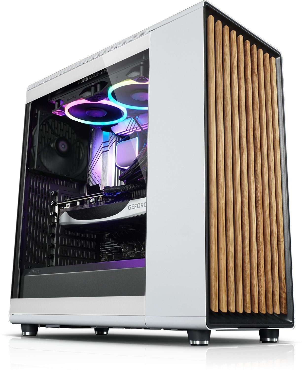 Kiebel White Forest IX Gaming-PC (AMD Ryzen 7 AMD Ryzen 7 9800X3D, RX 9070 XT, 64 GB RAM, 2000 GB SSD, Wasserkühlung, WLAN)