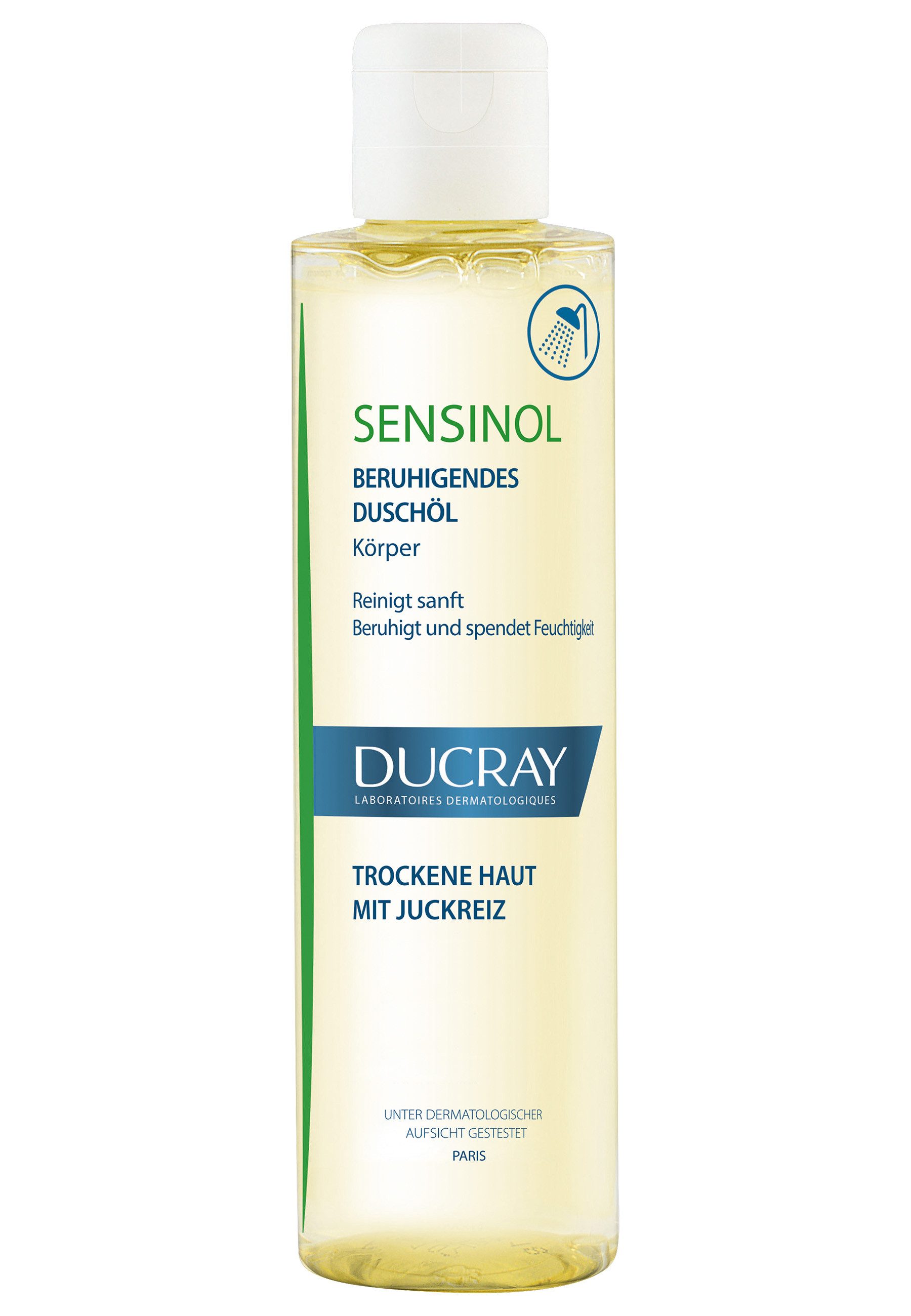 Ducray Duschgel SENSINOL Beruhigendes Duschöl, 1-tlg., mildert Spannungsgefühl & Juckreiz sofort
