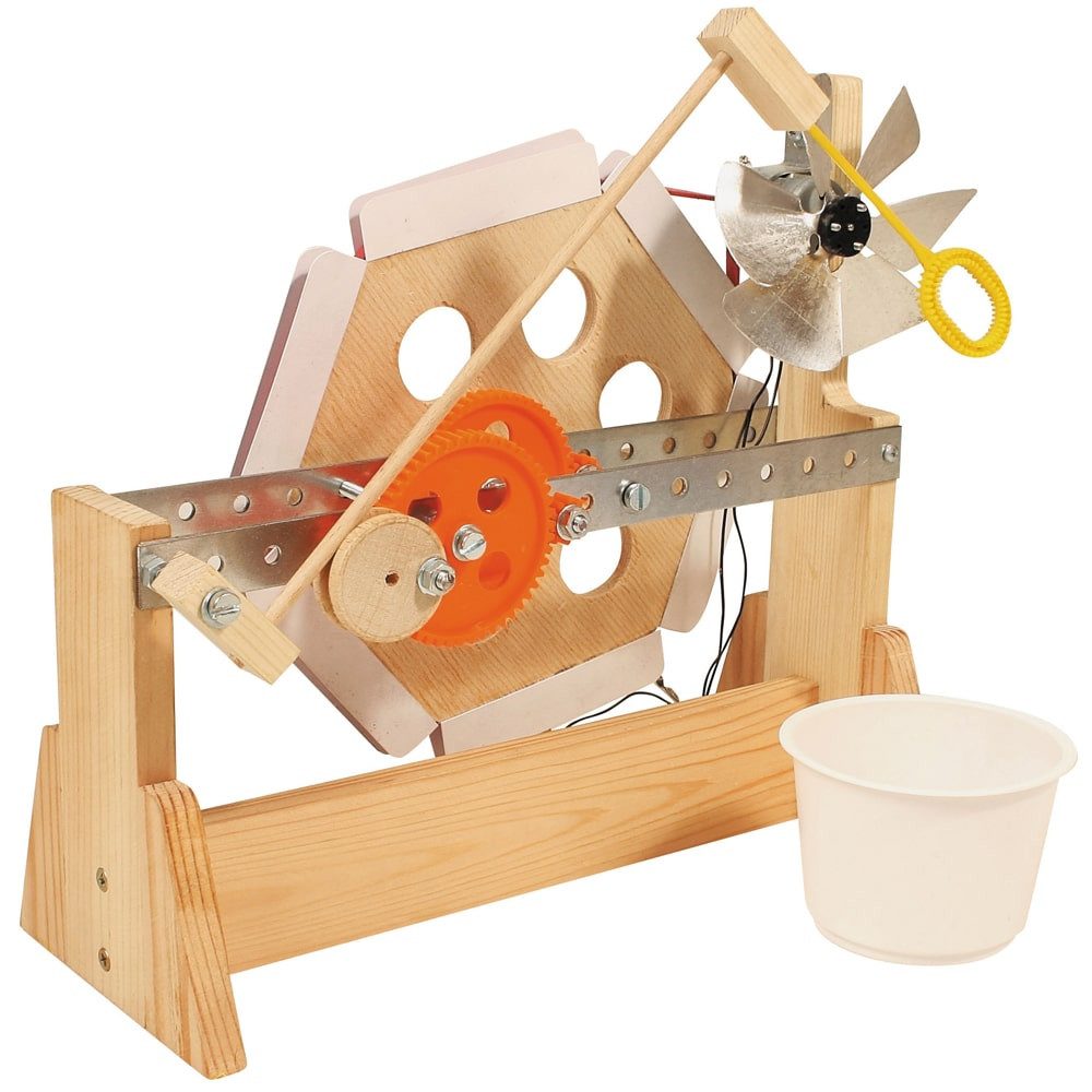 matches21 HOME & HOBBY Seifenblasen-Maschine Bausatz ab 12 J. Holzbaukasten