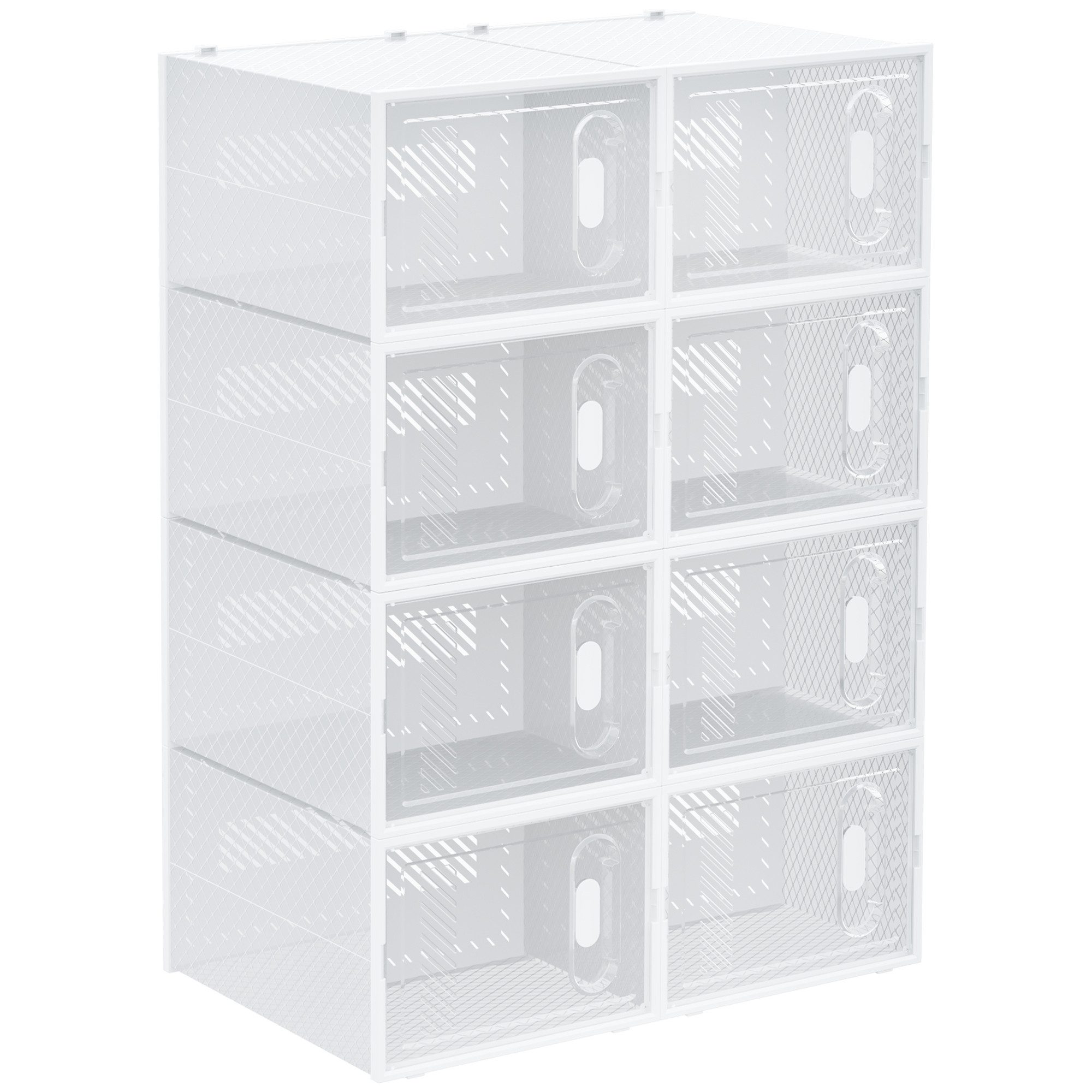 HOMCOM Schuhregal 8er Set, mit magnetischen günstig online kaufen