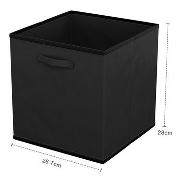 Intirilife Aufbewahrungsbox (6 St), Faltbare Aufbewahrungsbox ohne Deckel - Schwarz