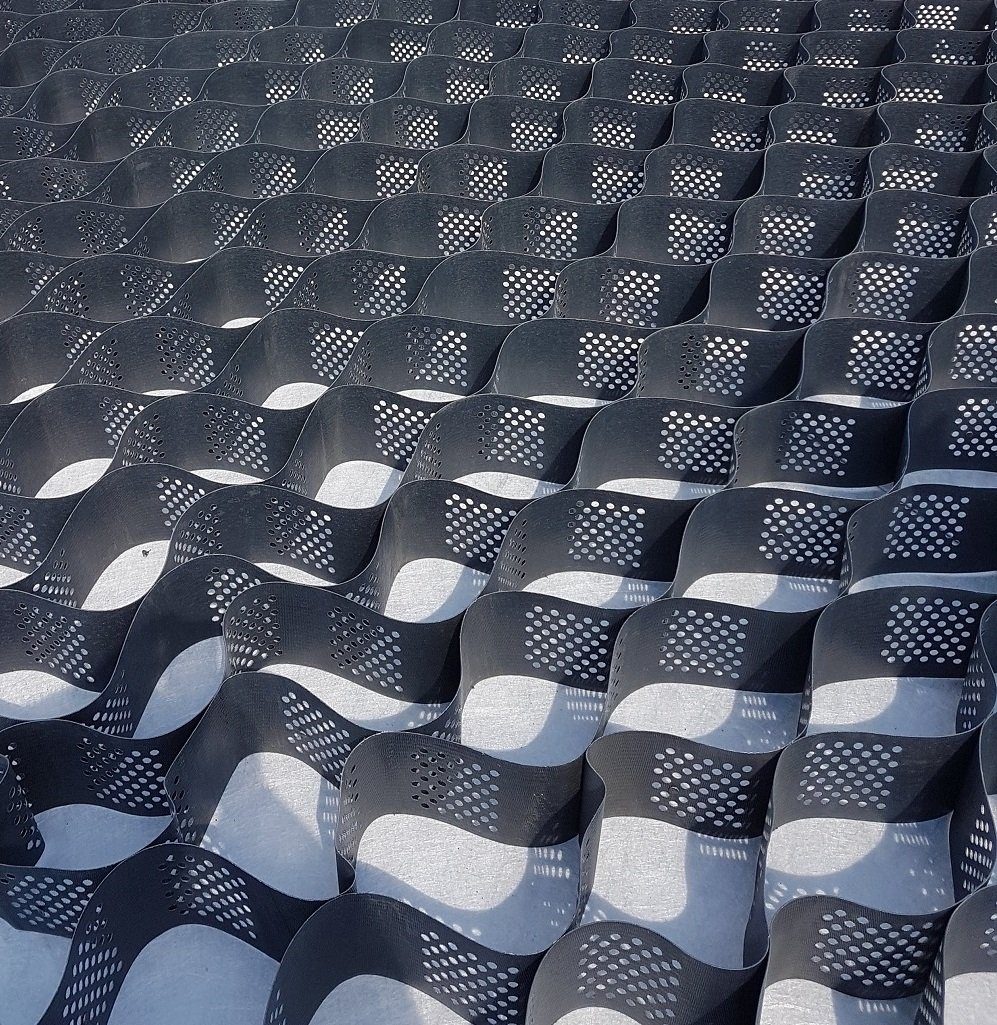 HaGa Rasengitter Geogitter Bodenstabilisator 6,5m x 2,5m x 5 cm Kiesgitter