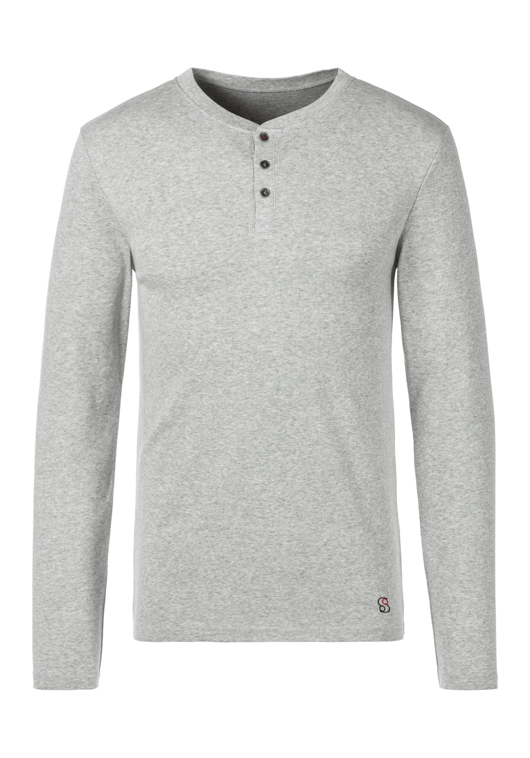 s.Oliver BLACK LABEL Pyjamaoberteil s.Oliver Langarmshirt Rippe 1x