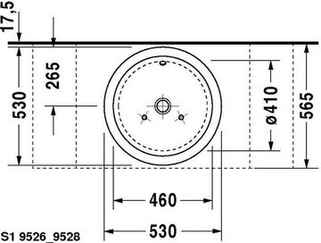 Duravit Einbauwaschbecken Duravit Aufsatzbecken STARCK 1 m ÜL o HL