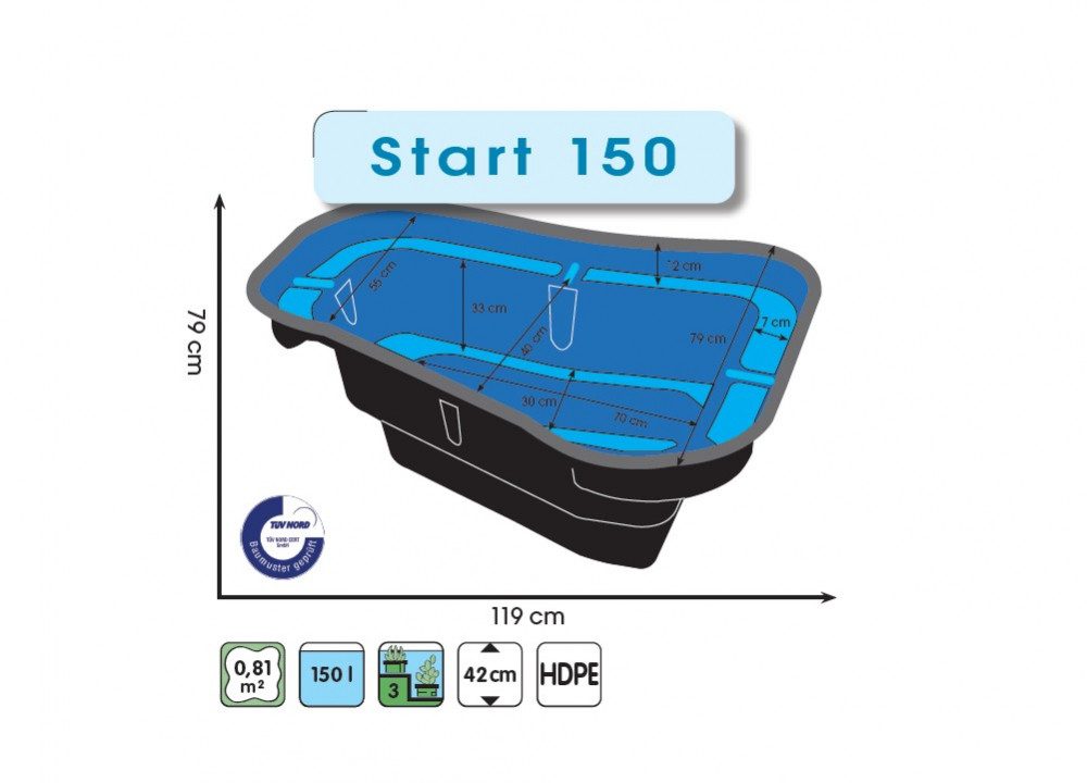 Ubbink Fertigteich Ubbink Start 150 Fertigteich günstig online kaufen