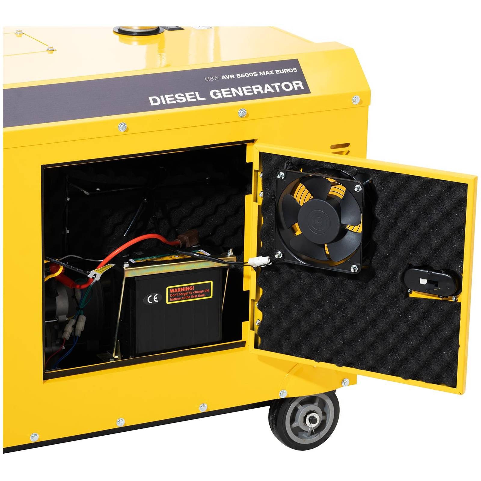 MSW Diesel Power Generator, Emergency Power Generator, 8500W, 30L, 240/400V, AVR Euro 5, 400V