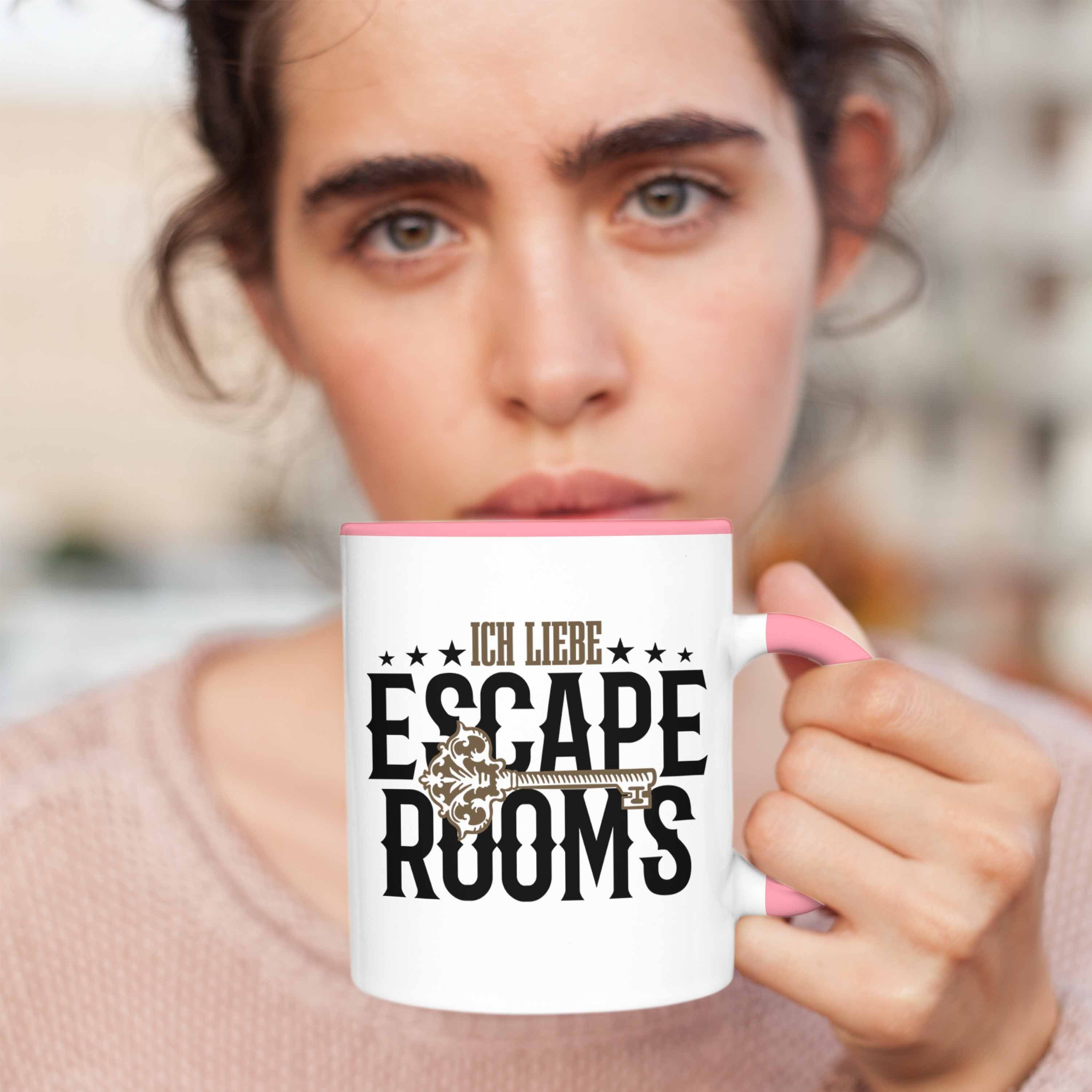 Tasse Room Geschenkidee Fans Escape Rosa Lustige Escape Trendation Tasse Room