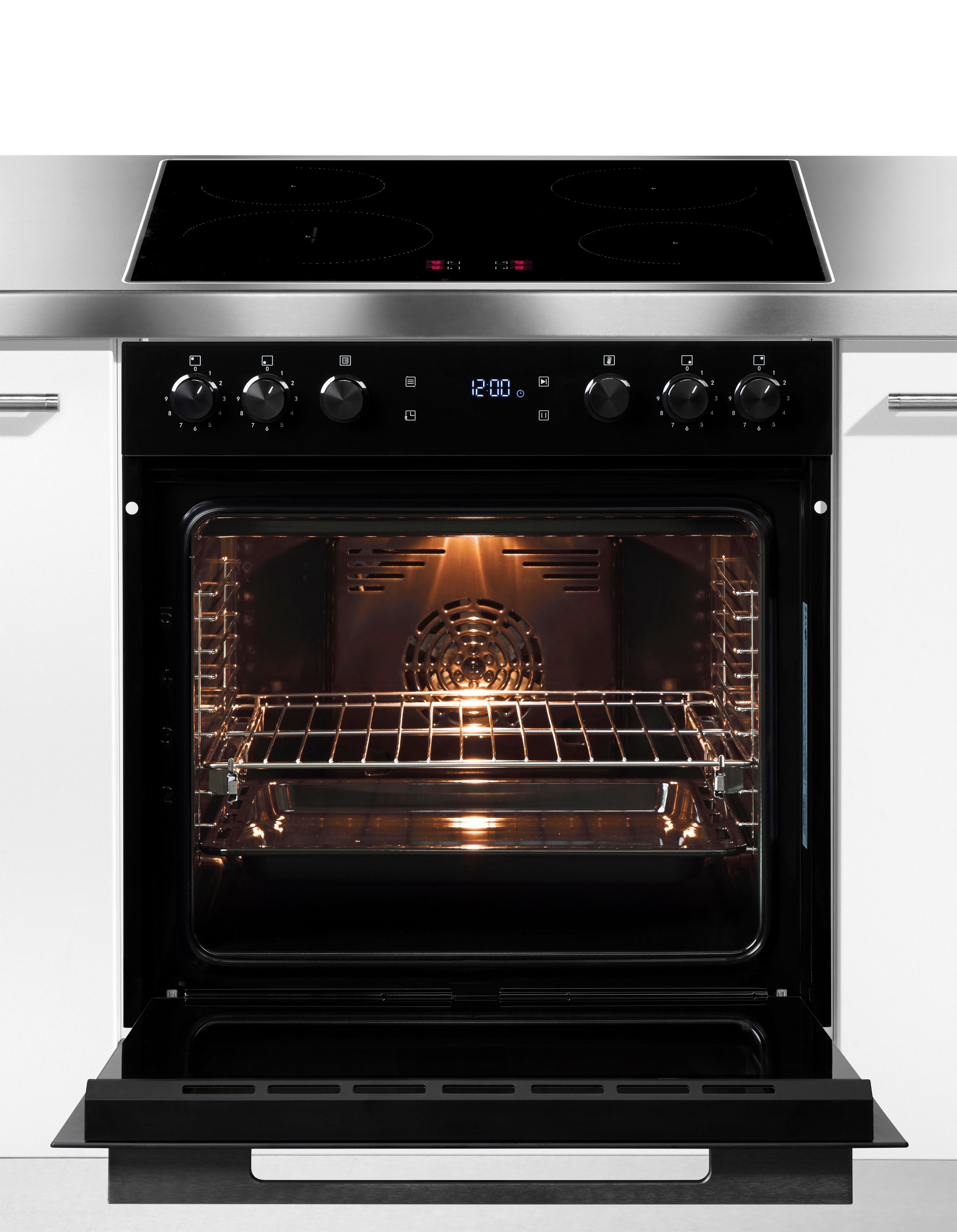 Hanseatic Induktions Herd-Set HBCO7210A1+HI46074CA, Das Wasser sehr schnell zum Kochen bringen, dank Induktion