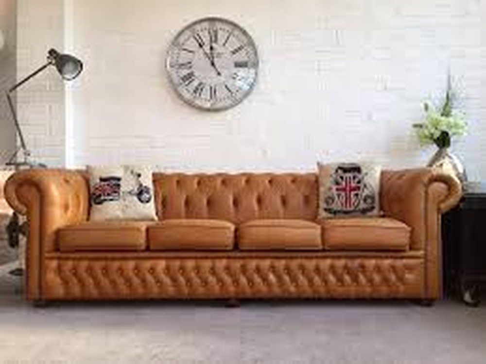 JVmoebel Chesterfield-Sofa Chesterfield Sofa XXL 4-Sitzer Polstermöbel in Hochwertiger Qualität, 1 Teile, Made in Europa
