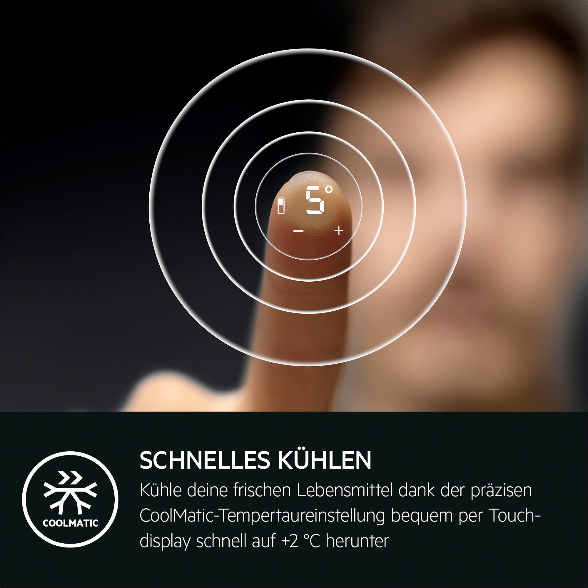 AEG Einbaukühlschrank Serie 5000 TSK5O88EF, 87,3 cm hoch, 55,6 cm breit, 118 L, variable Glasablagen,Türalam, LED-Beleuchtung, Touch, Festtür