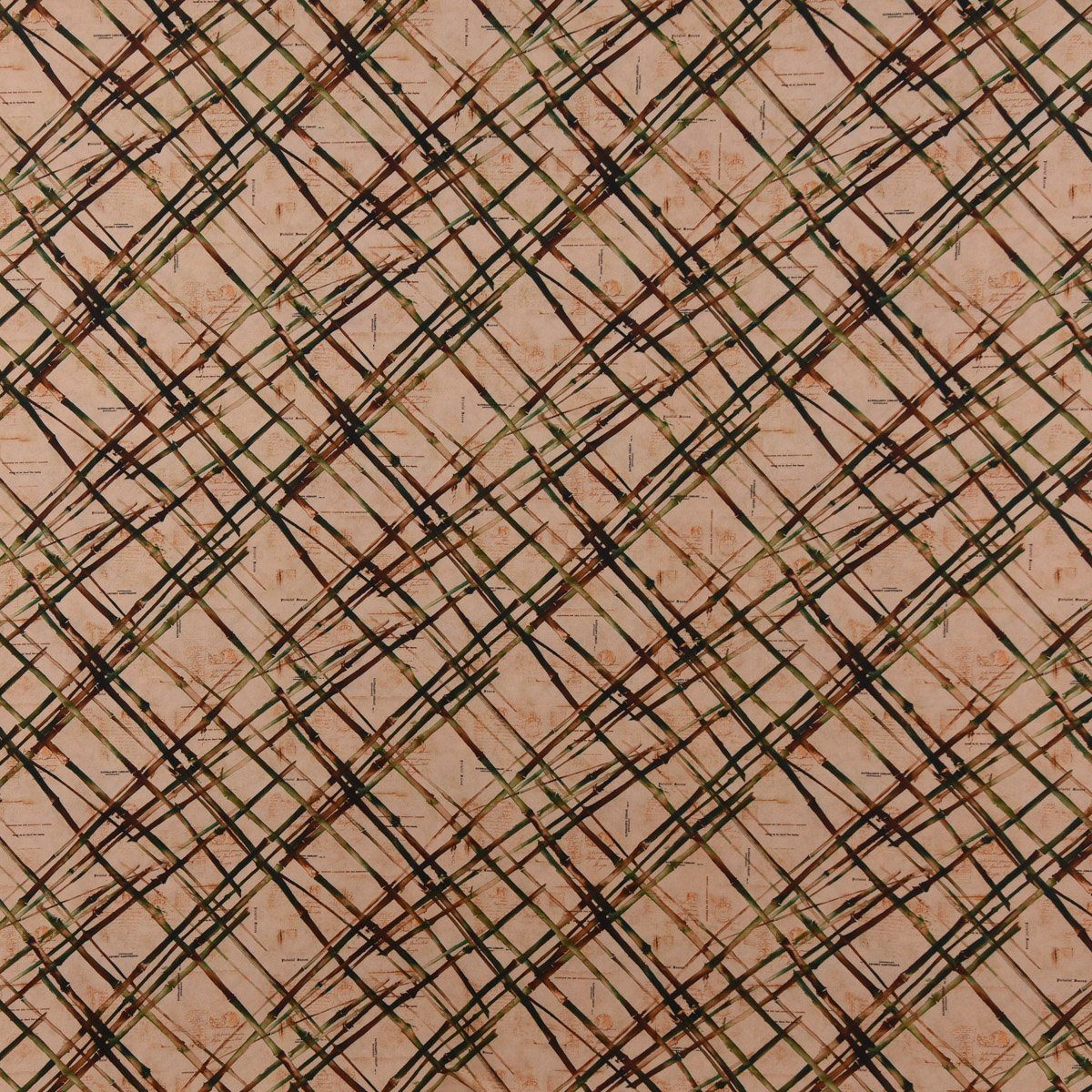 Thumbnail - SCHÖNER LEBEN. Stoff Dekostoff Tischdeckenstoff Bambuszweige beige grün braun 1,60m