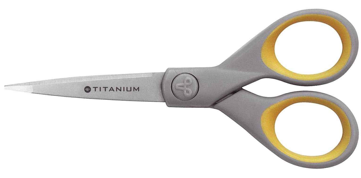 WESTCOTT Universalschere 00 Schere Titanium Super rostfrei abgerundet gerade asymmetrisch grau
