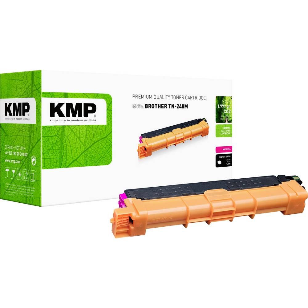 KMP Tonerpatrone Toner ersetzt Brother TN248M Kompatibel Magenta 1000 Seiten