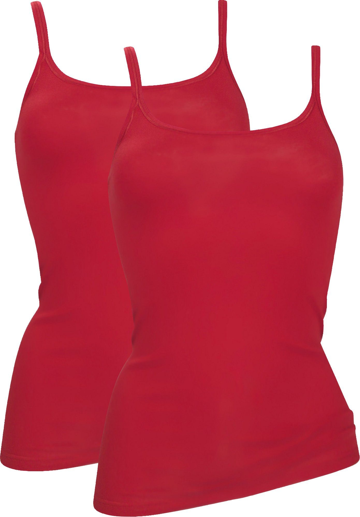 conta Unterhemd Damen-Unterhemd 2er-Pack Feinripp Uni