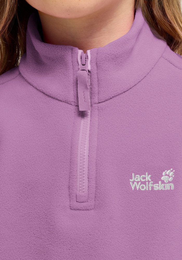 Jack Wolfskin Stehkragenpullover TAUNUS 100 HZ K Kinder-Fleecepullover, Halfzip-Reißverschluss, Stehkragen