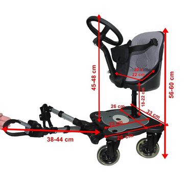 Eichhorn Kinderwagen Buggyboard Eichhorn Cozy B-Rider mit Sitz und Lenkrad, für Kinder ab 12 Monaten, auch im Stehen verwendbar