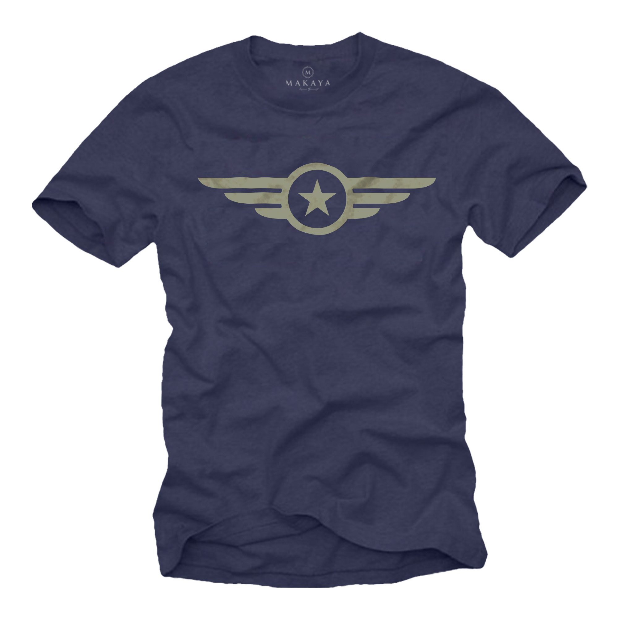 T-Shirt Printshirt für Herren im US Army Look mit Air Force Veteranen Motiv