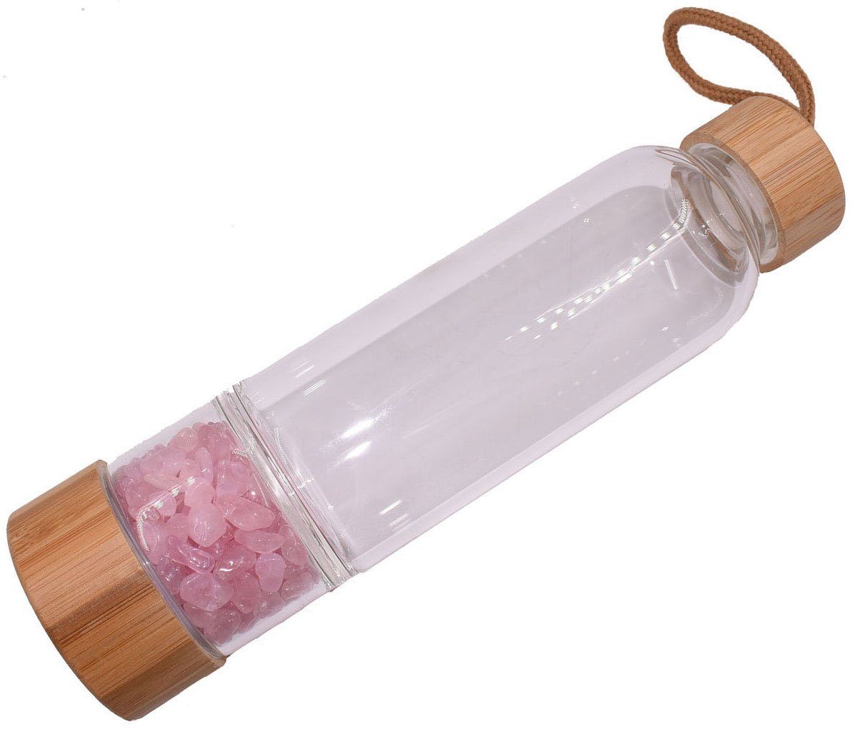 Energiesteine, Amethyst, Anlass Trinkflasche Trinkflasche Bergkristall, Schmuck Edelstein Weihnachten! Geburtstag, - Farbstein Geschenk Firetti Rosenquarz, braun-transparent-rosa