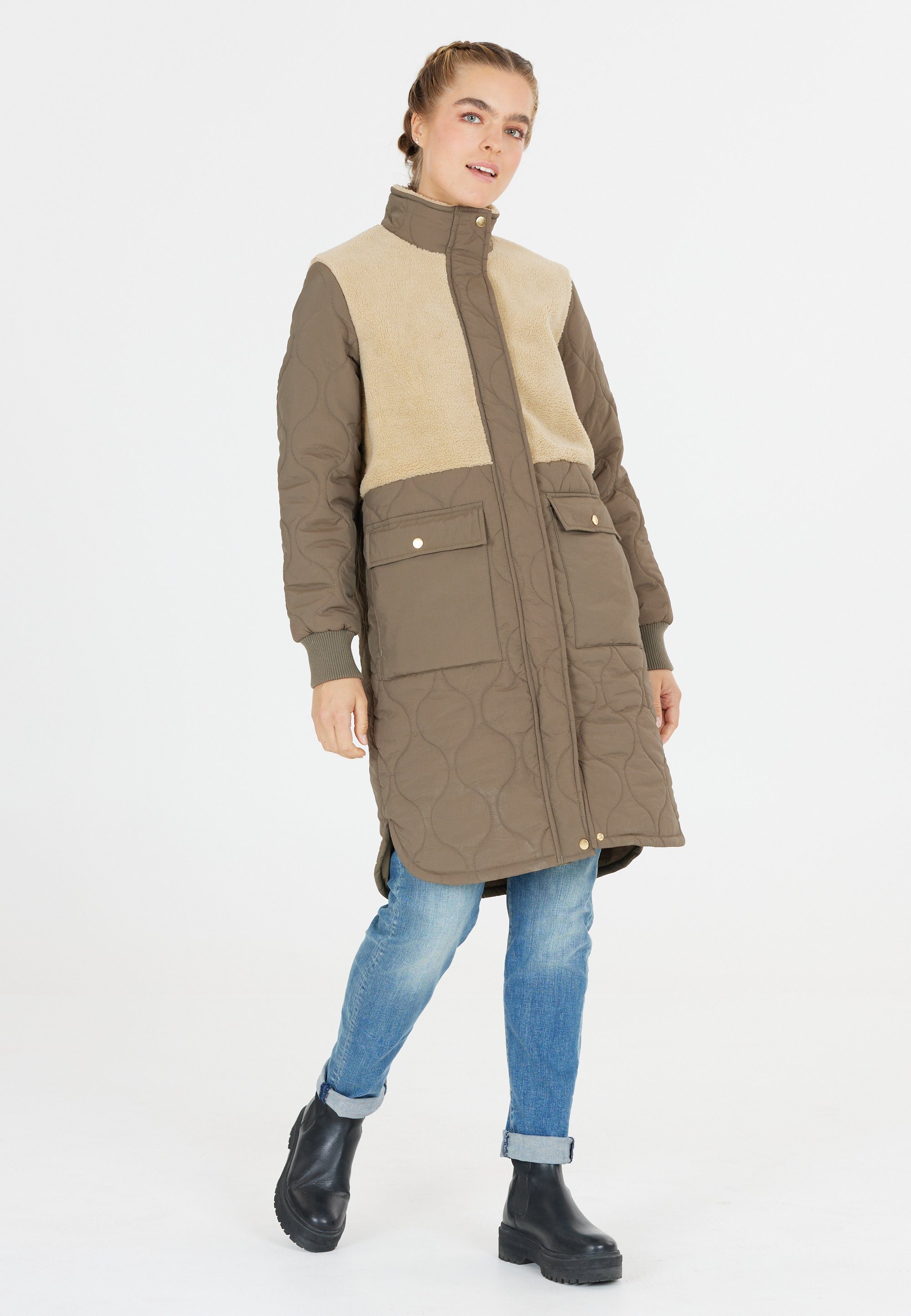 in WEATHER REPORT Kurzmantel Hollie Design hellbeige legerem