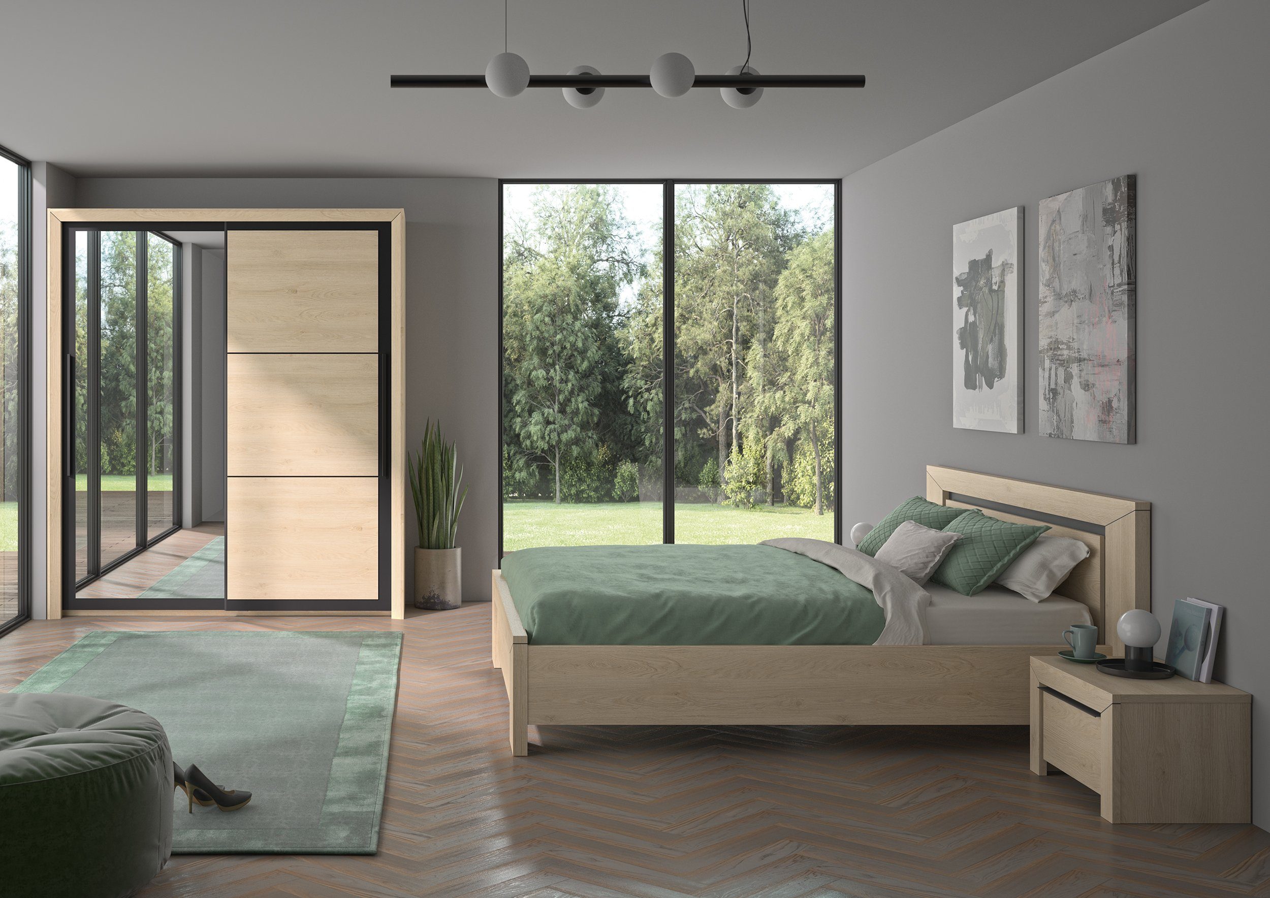 Gami Jugendzimmer-Set Brugge, (Set, 4-tlg), In 2 Farben erhältlich