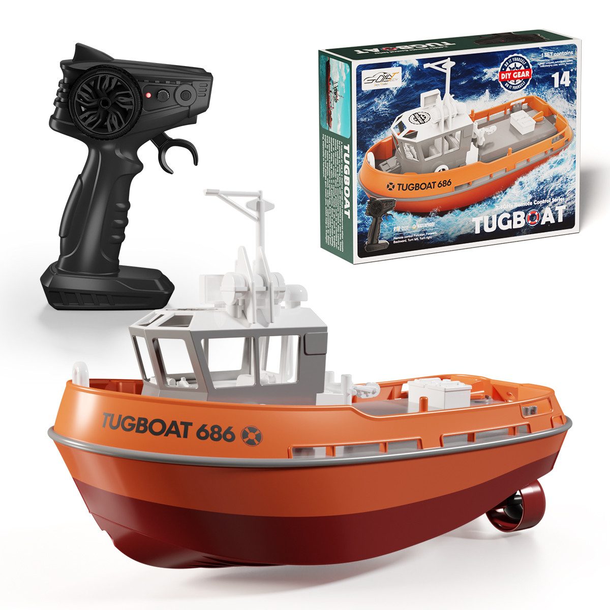 RC-Boot 2,4 GHz Feuerwehrboot 8 km/h