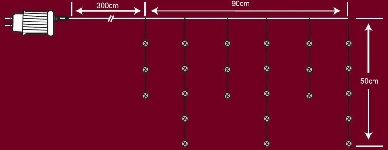 Trend Line LED-Lichterkette TrendLine LED-Lichtervorhang Sterne günstig online kaufen