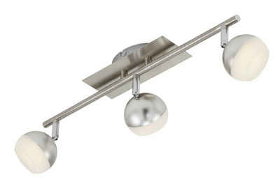 Briloner Leuchten Aufbauleuchte Briloner LED Deckenleuchte 3 flg Silber Metall 1050lm Wweiß Schwenkbar