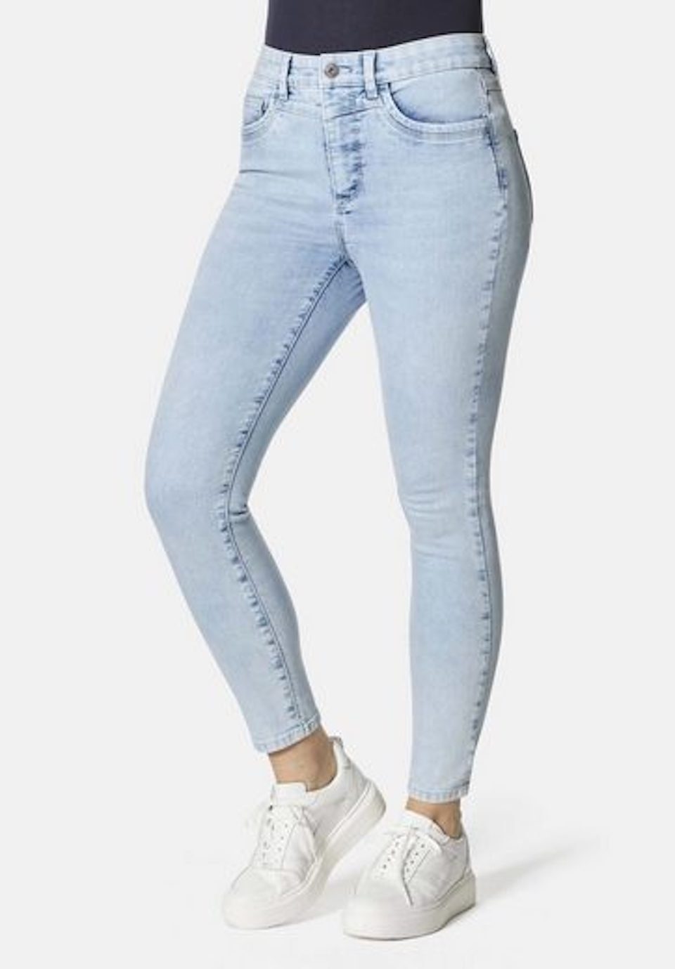 - JEANS SKINNY RIO Skinny-fit-Jeans WOMEN STRETCH STOOKER FIT - MOVE STRASS FEXXI Blue bleached