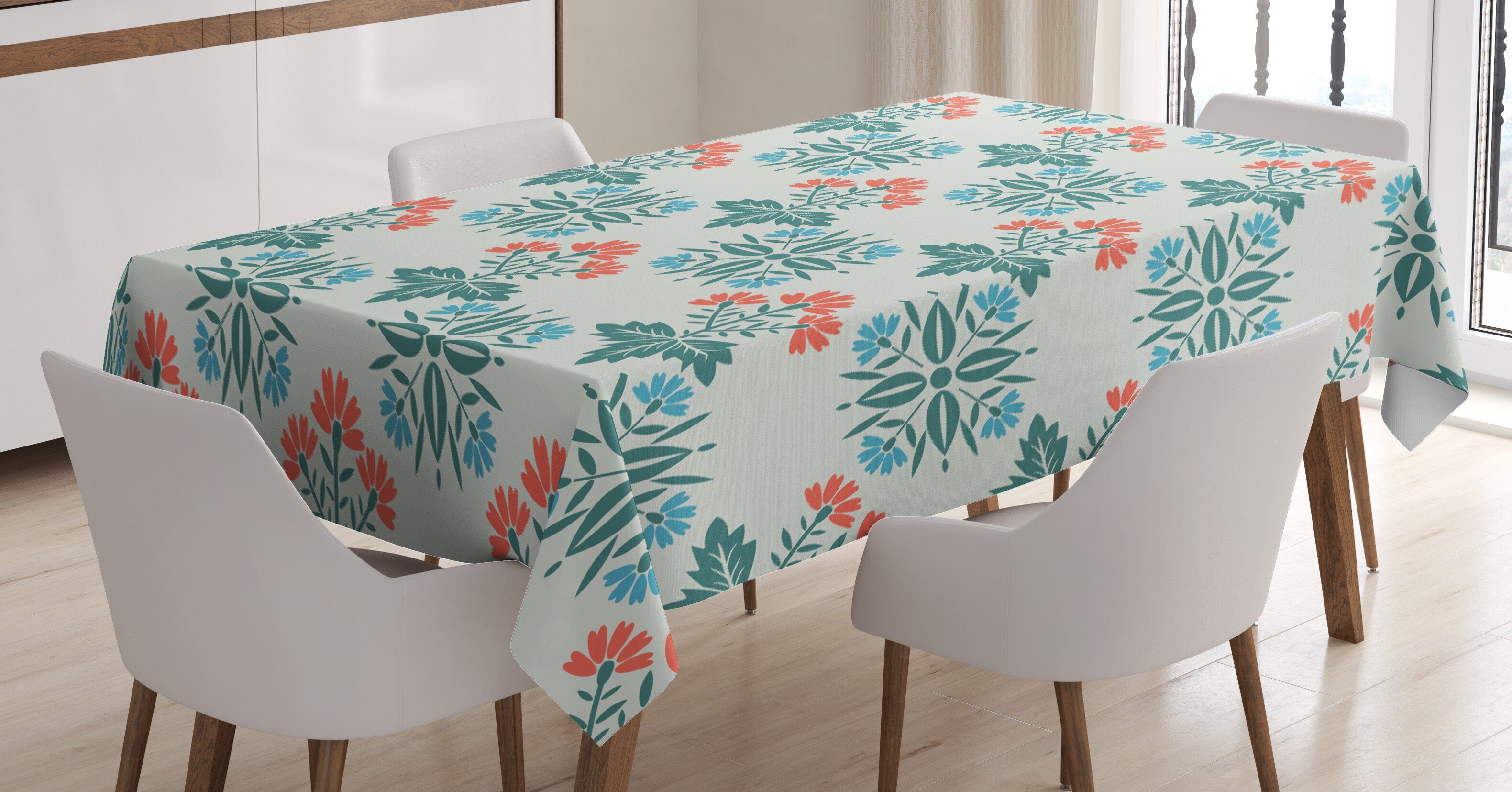Abakuhaus Spring Farben, Für den Waschbar Klare Abstract Seafoam Tischdecke Außen Motive geeignet Farbfest Bereich