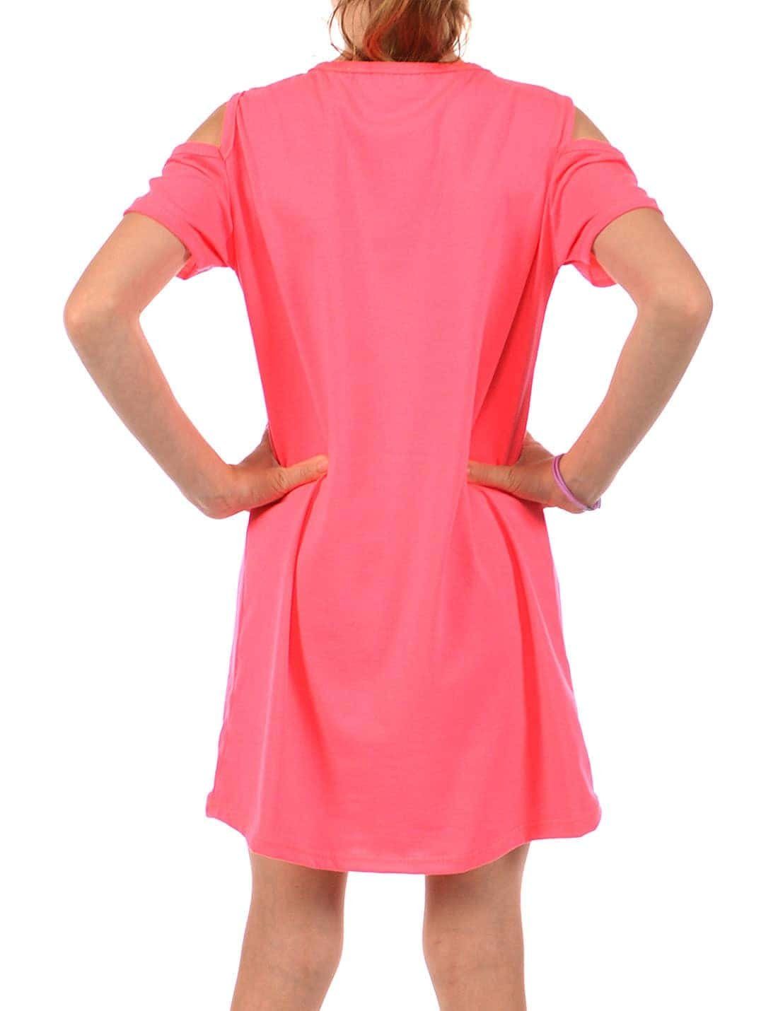 Wende (1-tlg) Pink Kleid Paillettenkleid Einhorn-Motiv zu Mädchen bequem tragen KMISSO Pailletten