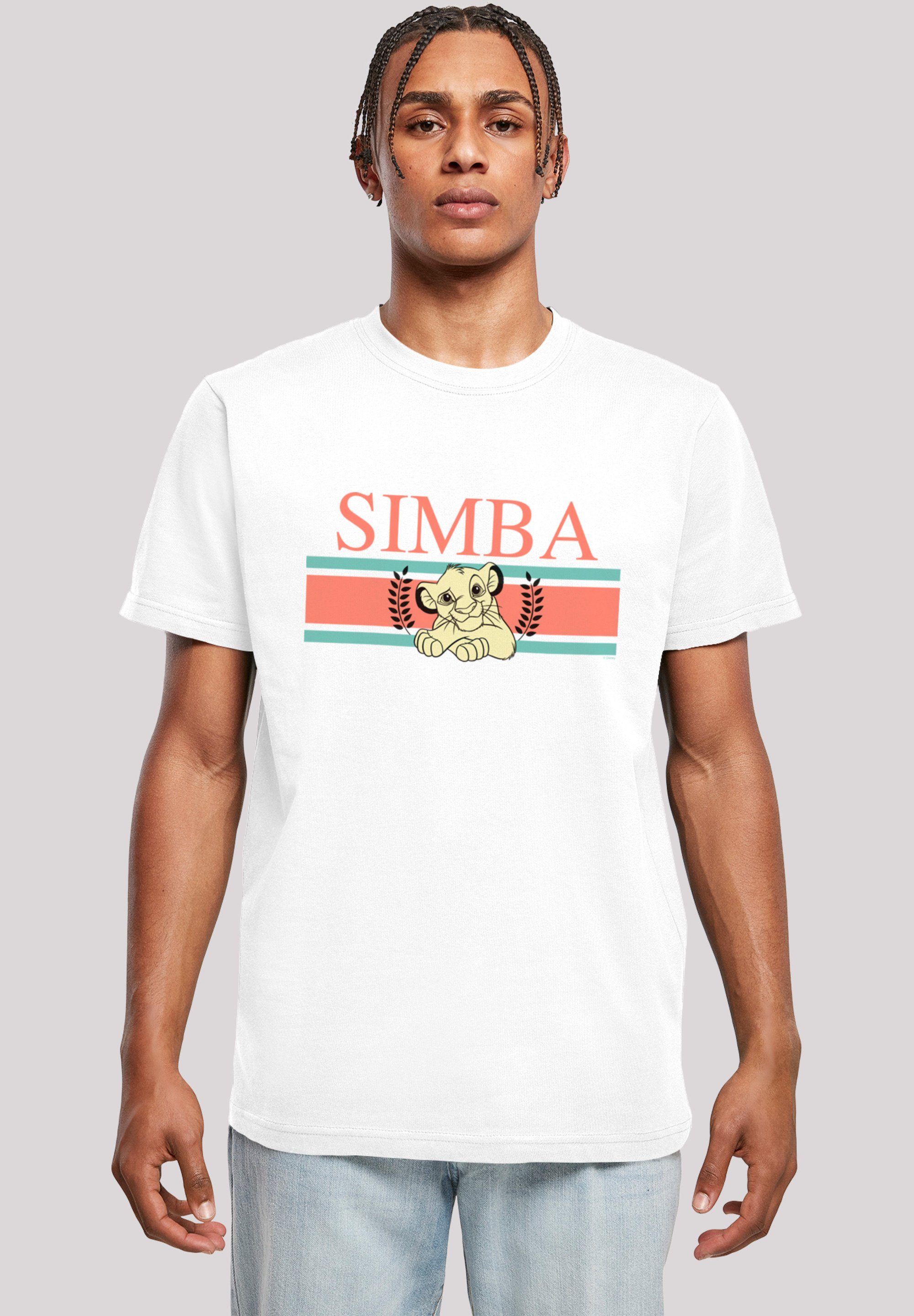 F4NT4STIC T-Shirt Disney Stripes Simba weiß König der Löwen Print
