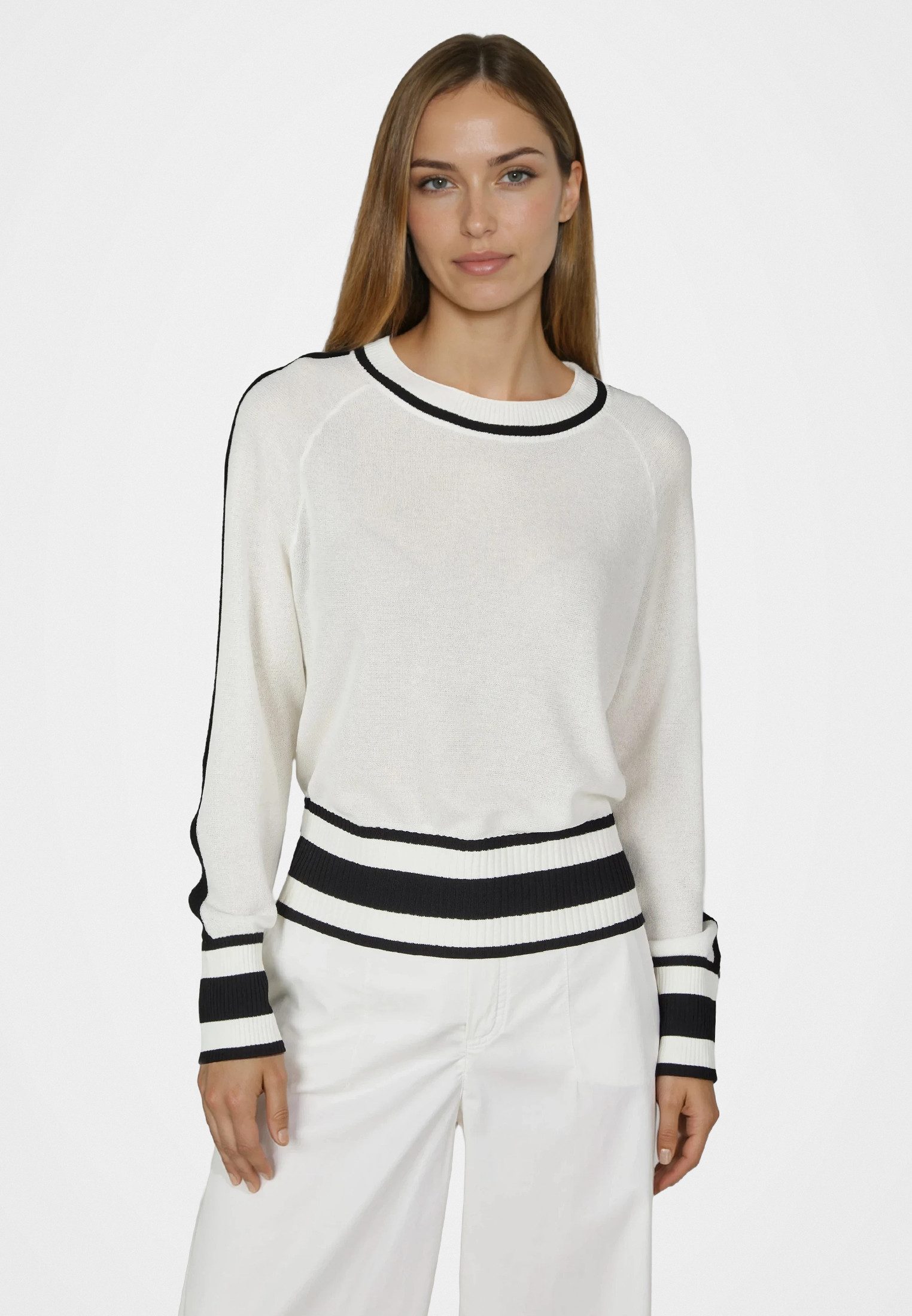 MARC AUREL Strickpullover mit Kontrast-Ringeln günstig online kaufen