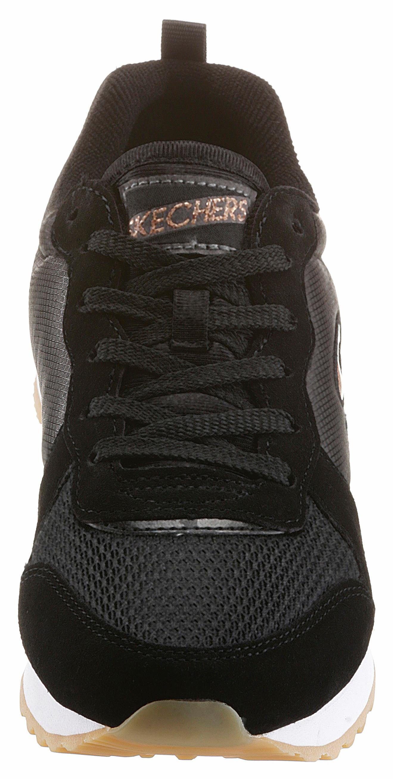Skechers OG 85 - Ausstattung Air-Cooled schwarz-goldfarben GURL mit Sneaker komfortabler Foam Memory GOLDN
