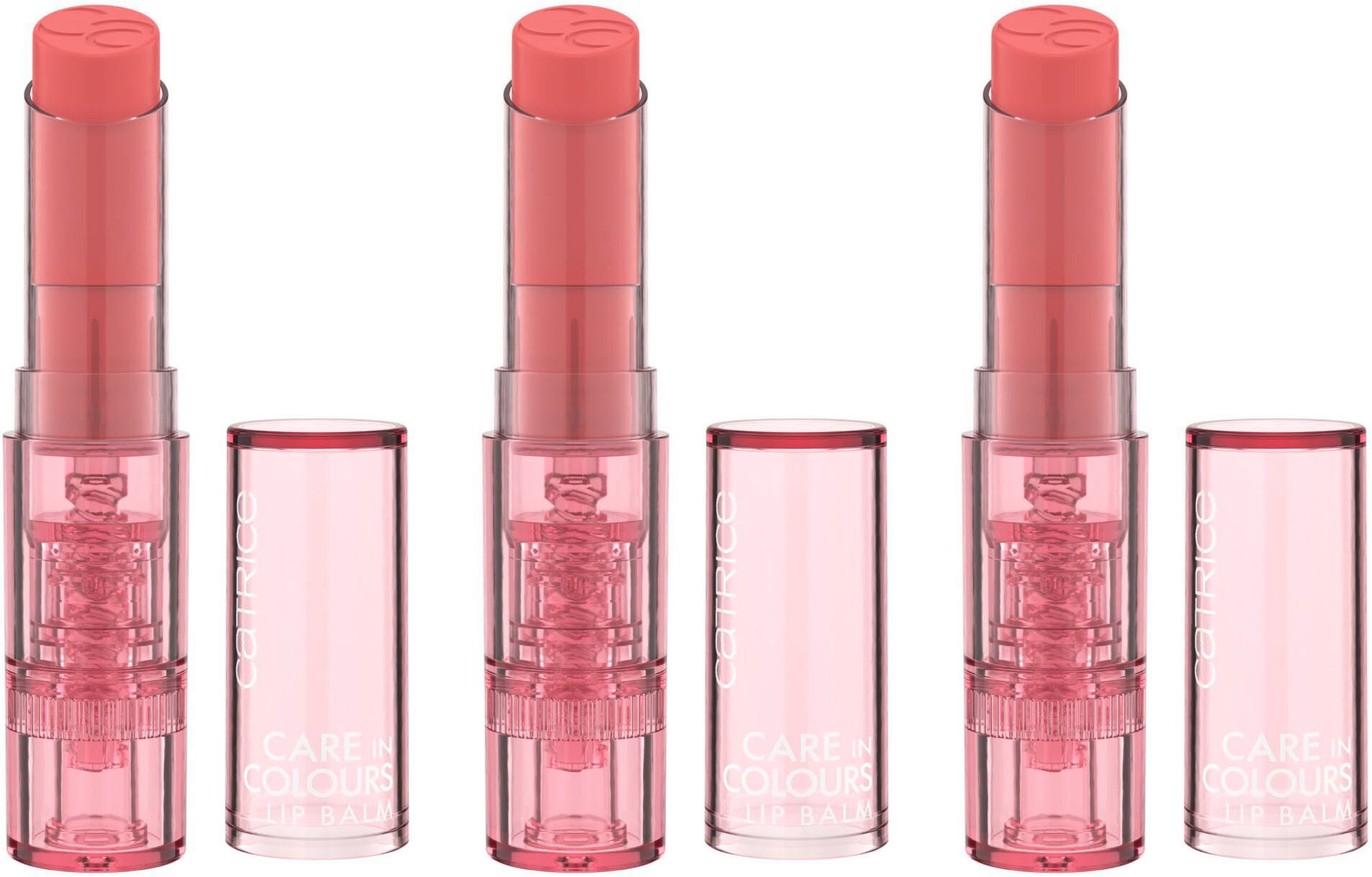 Catrice Lippenbalsam Care In Colours Lip Balm, 3-tlg., mit Shea- und Kakaobutter