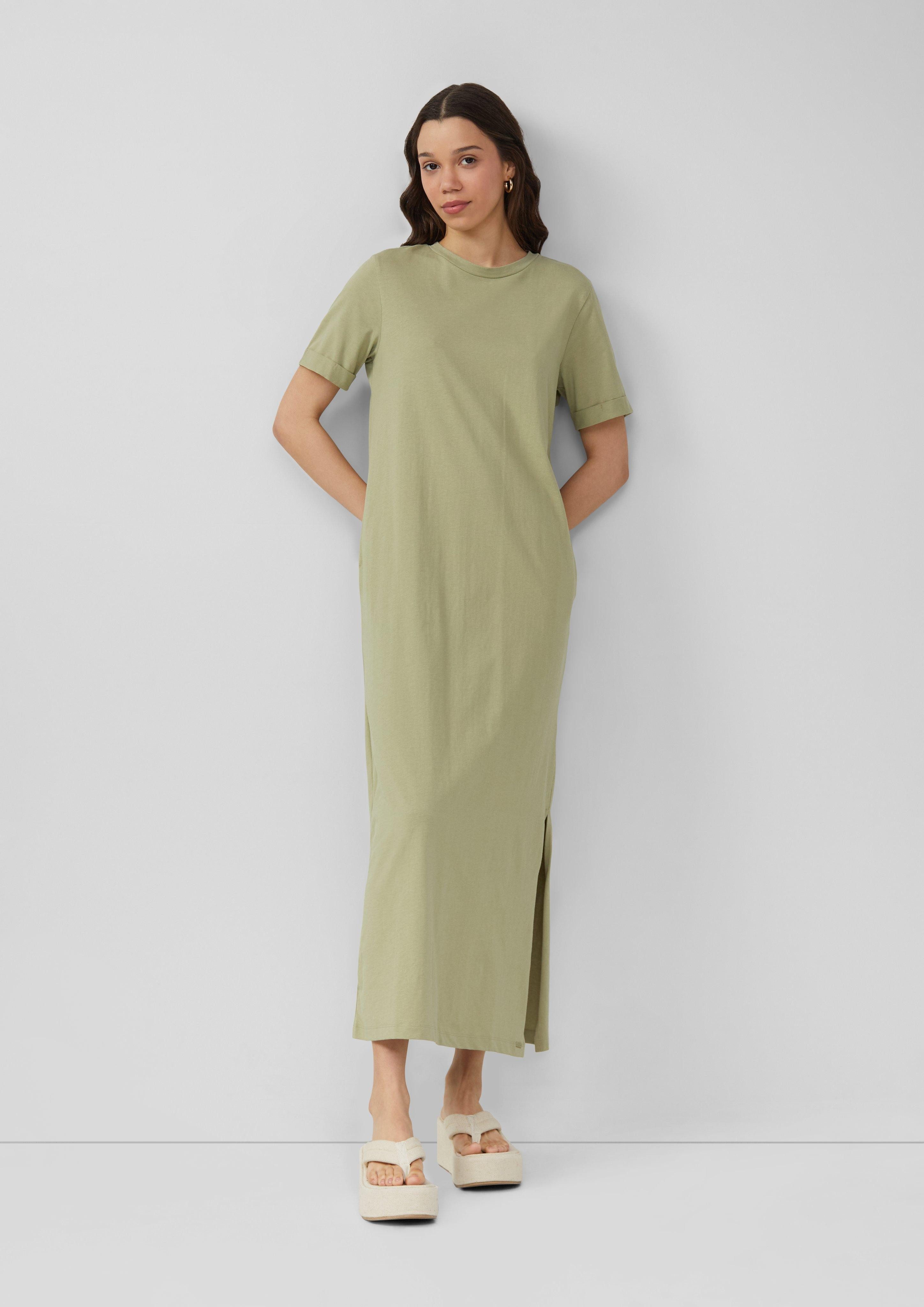 QS Maxikleid Langes Jerseykleid aus Baumwolle günstig online kaufen