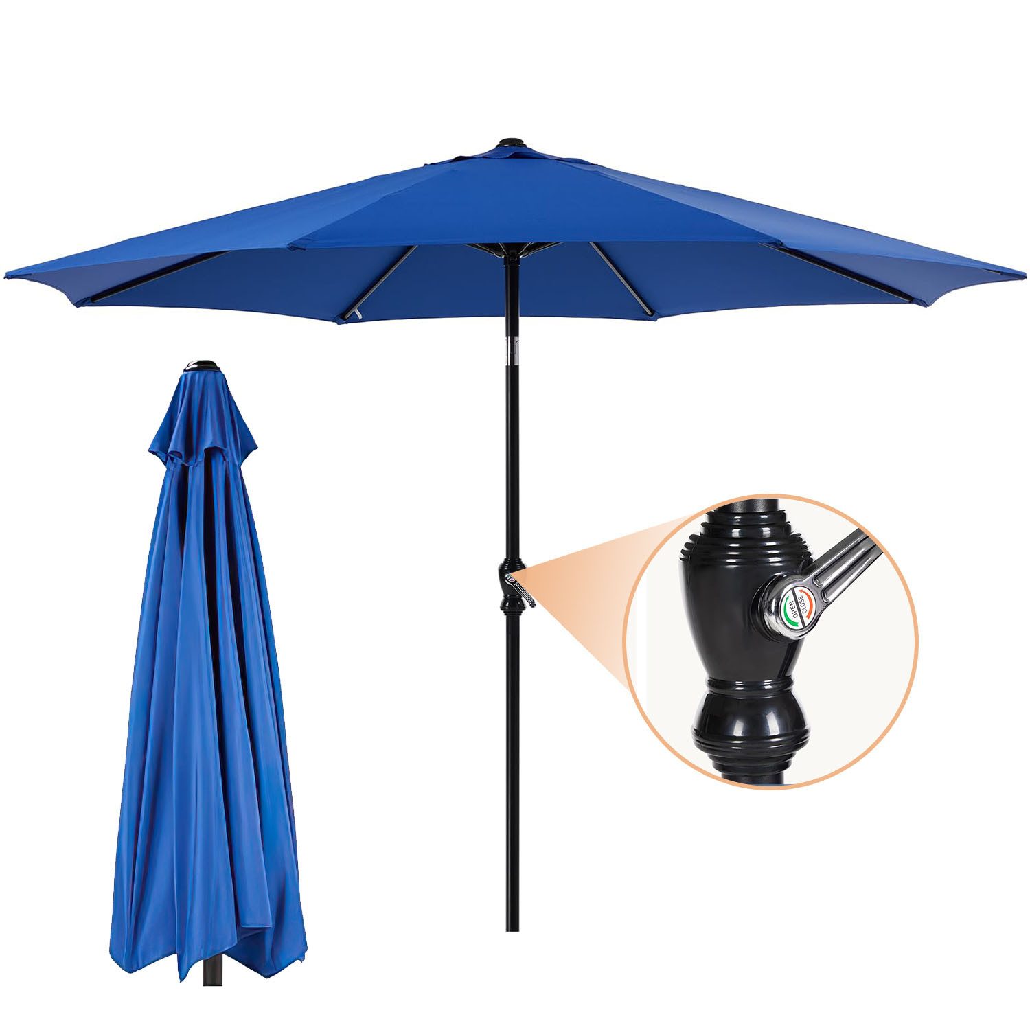 IDEASY Balkonschirm Sonnenschirme 270cm Patio Umbrella günstig online kaufen