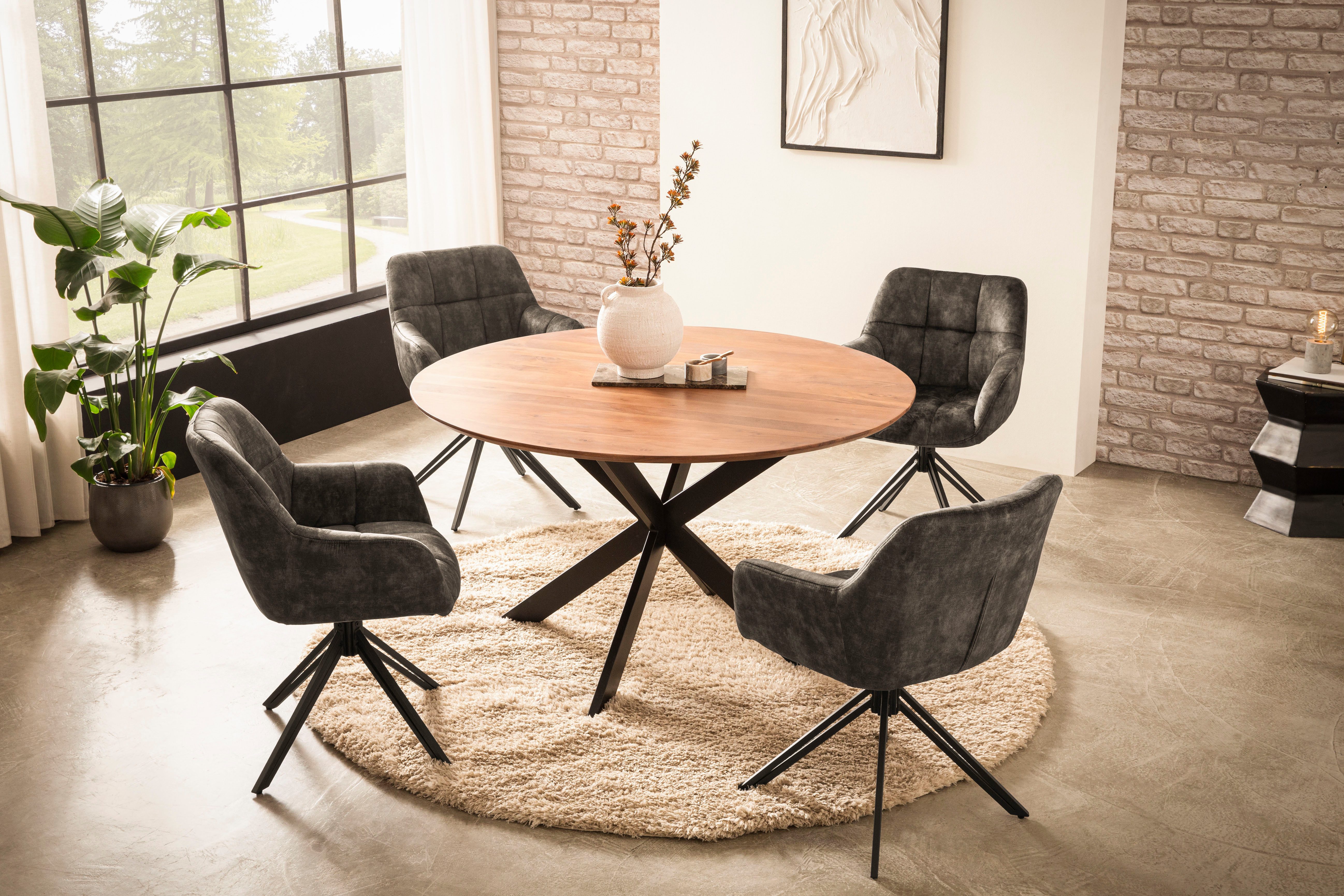Home affaire Esstisch Soho rund, tolle Optik