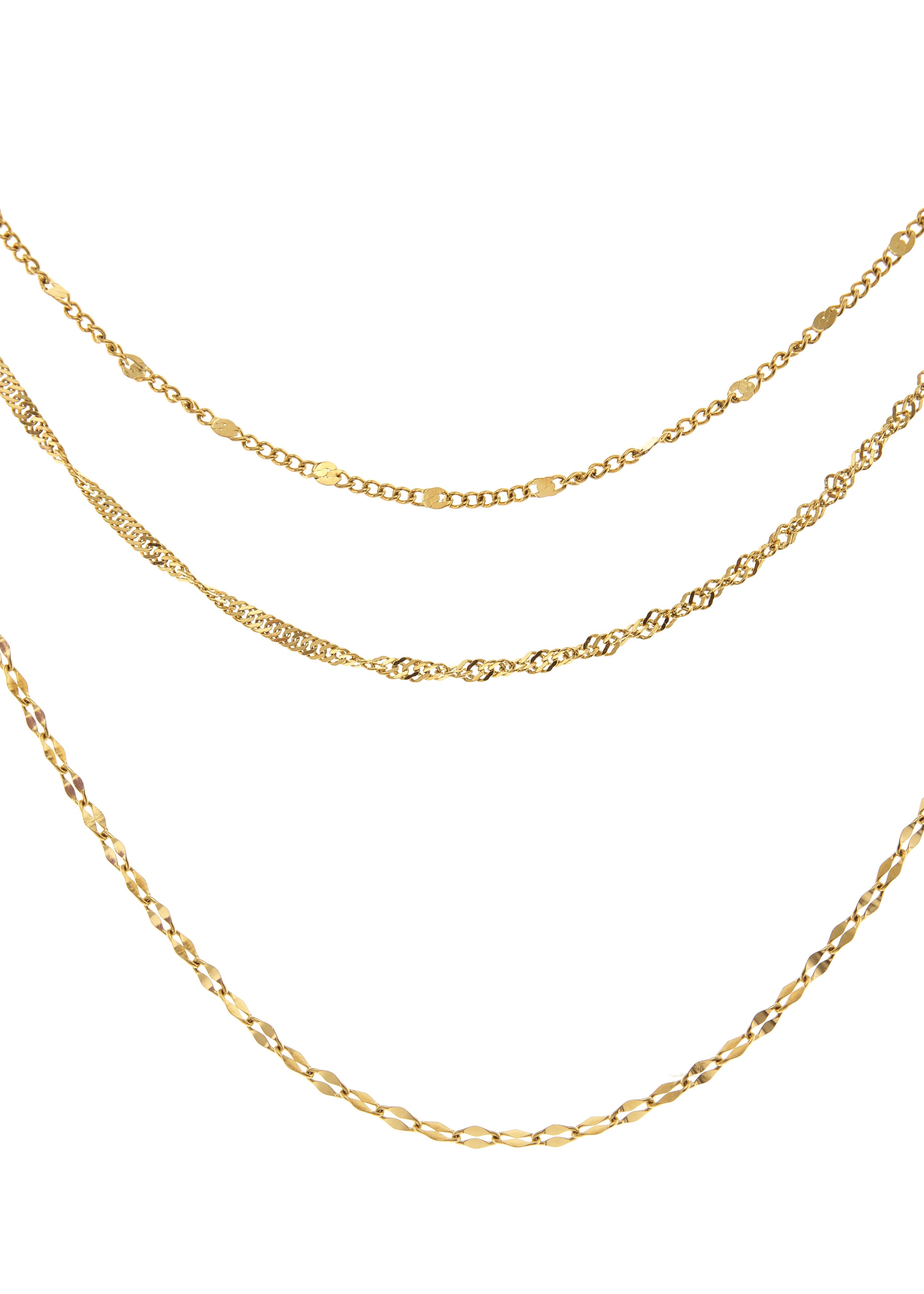 LASCANA Collier 3- reihige Halskette, Zarte günstig online kaufen