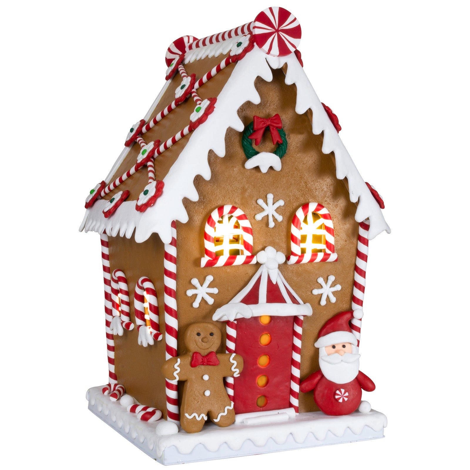 Weihnachtshaus XL Lebkuchenhaus mit LED 40 cm