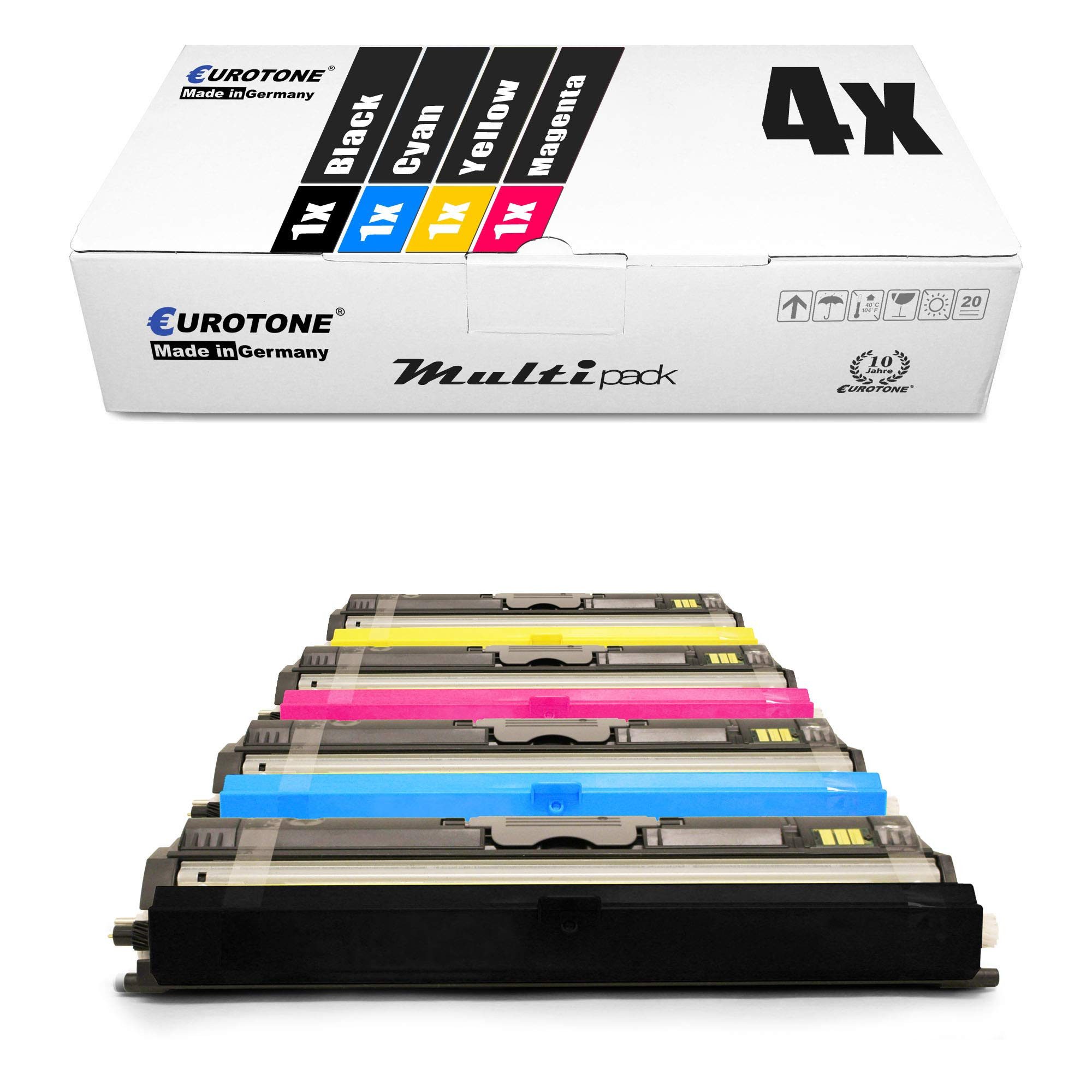 Eurotone Tonerkartusche Druckerpatronen kompatibel für Epson Aculaser C1600 C16X N NF NFC,…, (Multipack, 4-St., 4-teiliges Set), Kompatibel, sofort einsatzbereit
