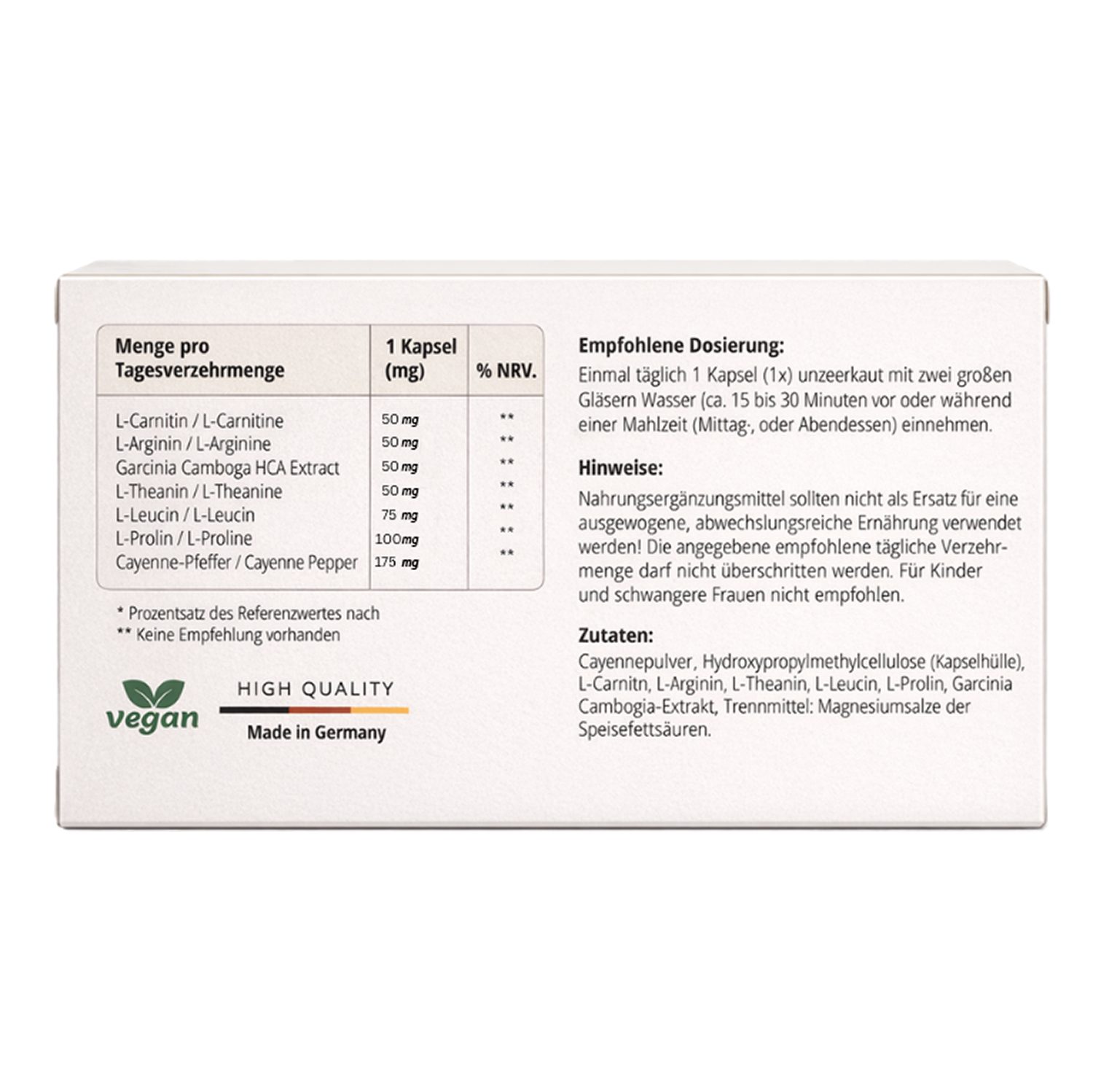Amino 7even Amino-Komplex–mit L-Carnitin, L-Arginin, L-Theanin, Leucin & Prolin Kapseln, 30 er Packung à 30 St., 1 g, 7-fach Formel, vegan, Made in Germany