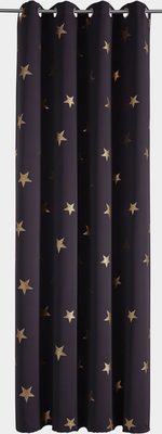 Gardine »Blackout Curtain With Foil Print Star«, my home, Ösen (1 St), Verdunkelnd, Polyester