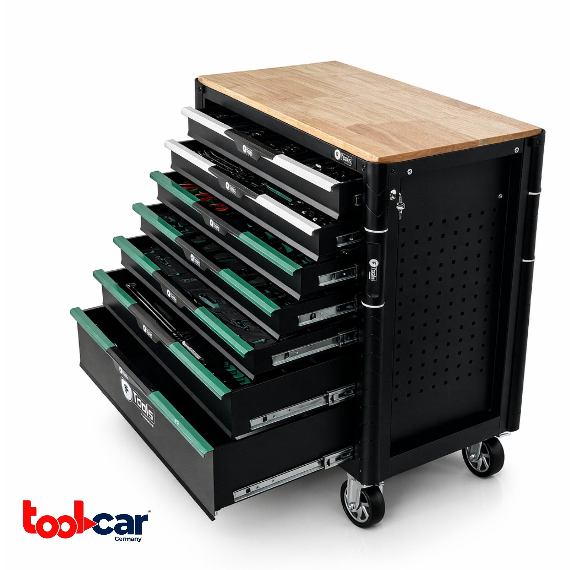 Toolcar Werkzeugwagen F-Tools ToolCar Werkzeugwagen Werkstattwagen, 6 volle Schubladen, Jumbo