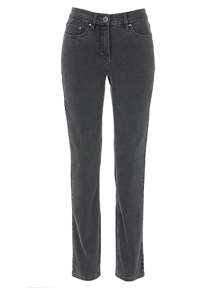 Stretch-Jeans Style CORA-Damen Jeans mit Comfortbund und gerades Bein