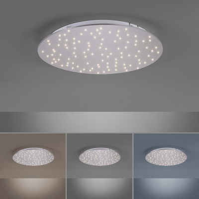 click-licht LED Deckenleuchte LED Deckenleuchte Sparkle in Silber 20W 2100lm rund, keine Angabe, Leuchtmittel enthalten: Ja, fest verbaut, LED, warmweiss, Deckenlampe, Deckenbeleuchtung, Deckenlicht