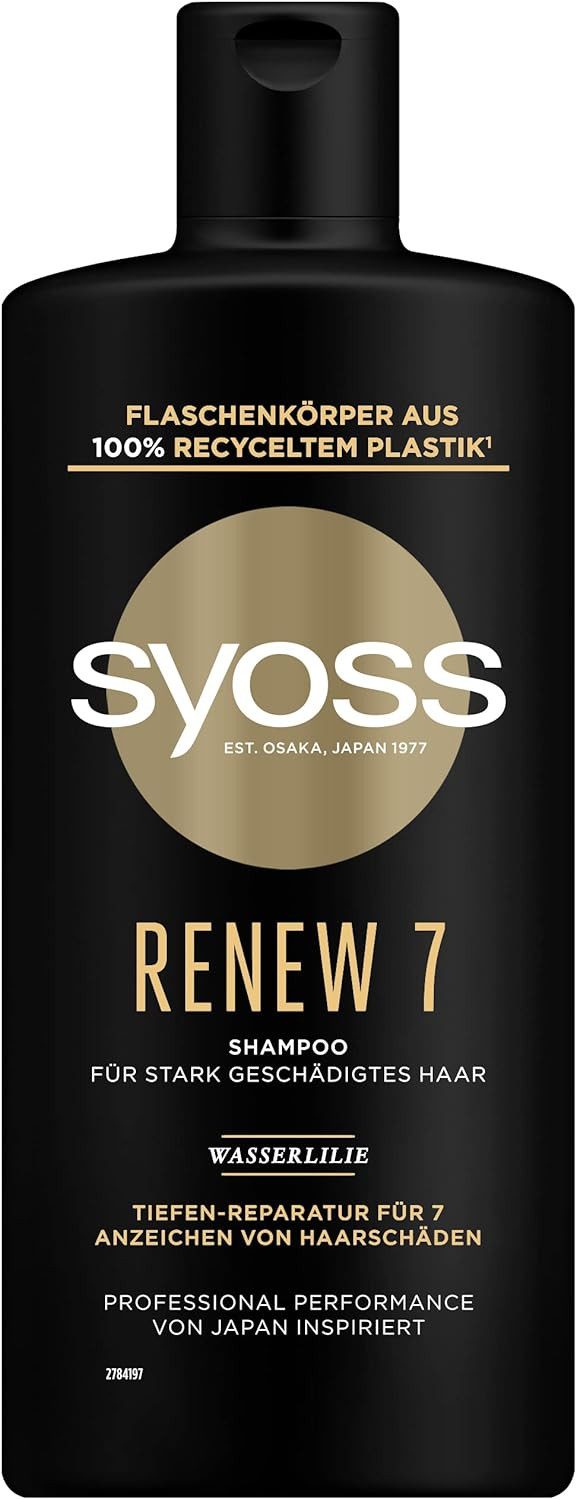 Syoss Haarshampoo Syoss Shampoo Renew 7 Shampoo Für Stark Geschädigtes Haar 440 ml Tiefe